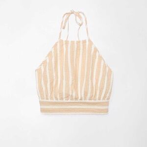 American Eagle-Cropped Tie-Back Halter Top